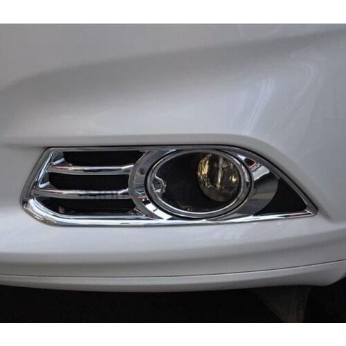 For Ford Mondeo Fusion Contour 2013 2014 2pcs Chrome Car Front Fog Light Lamp Cover Moulding Trim Protectors Accessories