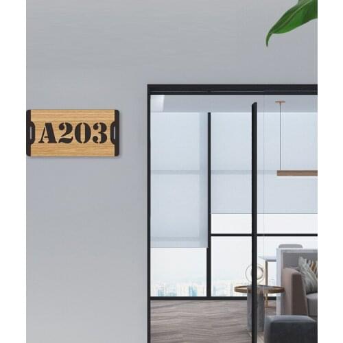 3/4 numbers house number wood retro style as acrylic door number Custom door plate apartment Hotel