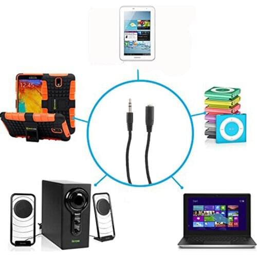 5pcs/10pcs 3.5mm Jack Extension Audio Cable 3m/5m Male to Female Wired Headphones Extension Cable Speaker AUX Cable Cord For PC