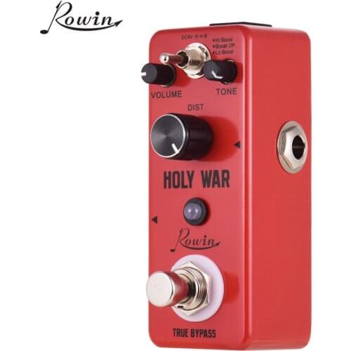 Rowin HOLY WAR Analog Heavy Metal Distortion Guitar Effect Pedal 3 Working Mode Aluminum Alloy Shell True Bypass