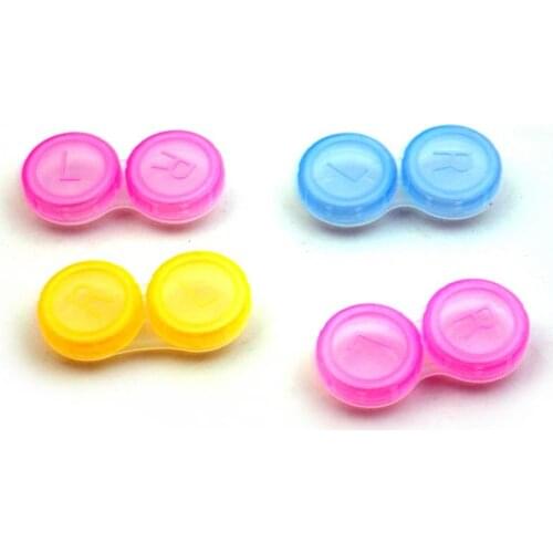 10PCS Contact Lens Case Double-box Eye Care BoxColor Randomly Keeps Contact Lenses Safe Plastic Contact Lens Case Box