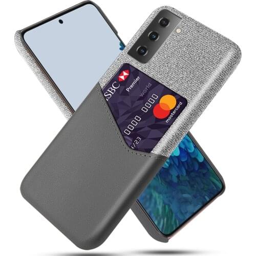 S21 FE Cloth Texture Card Slots Case Funda For Samsung Galaxy S21 FE S21+ A52 A72 A32 A42 A12 A21s F62 M62 F41 M21s A51 A71 5G