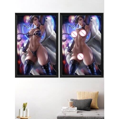Chun Li Video Game ChunLi Sexy Nude Art-Poster Decor Silk Prints Canvas Custom Living-Bedroom Home Picture Decoration Wall