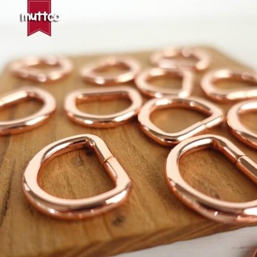 DIY for Dog Collar 2.0cm Unwelded D-Rings Webbing Strapping Sewing D Shaped Clasp Accessories Metal Crafts D Rings Sewing DK-005