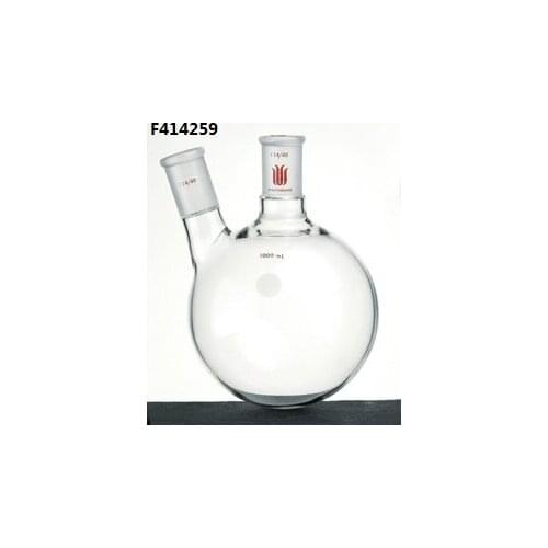 Flask,Two neck, angled, Capacity:250ml, Center joint:24/40, Side Joint:19/22