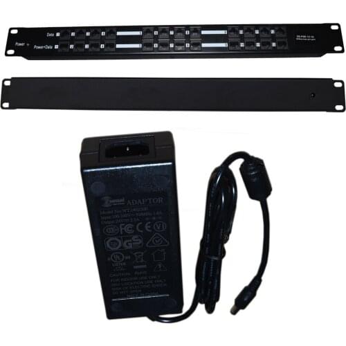 12 Port 10/100 Power over Ethernet PoE Injector for 802.3af/ Passive 802.3at Devices with 24v60w Power Supply: POE-12-24v60w