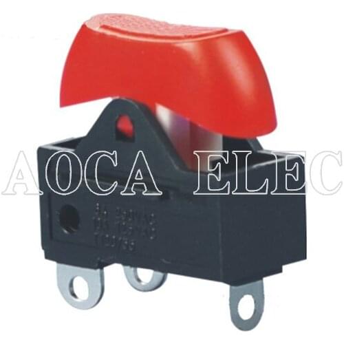 KCD1DC AC 6A/250V Speed Hair Dryer push button Rocker Switch Round 3PIN On/Off SPST Mini Rocker Switch Round Boat Rocker Switch