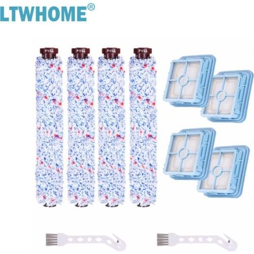LTWHOME Replacement Multi-Surface 1868 Brush Roll and 1866 Vacuum Filter for Bissell CrossWave 1785 2306 2551 Series