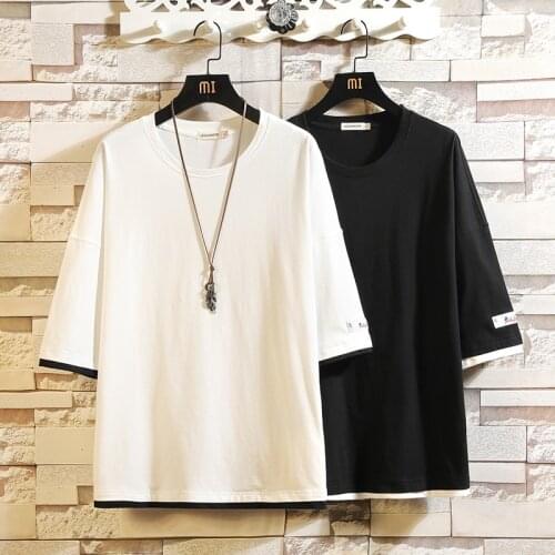 Short Sleeve T Shirt Men 2020 Summer HIP HOP Loose Punk Tshirt Top Tees Brand Fashion Clothes Plus Size M-4XL 5XL O NECK