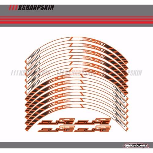 Motocross Scooter Thick Edge Outer Rim Sticker Stripe Wheel protectio decorative Decals For all DUKE790 DUKE 790 2017 2018