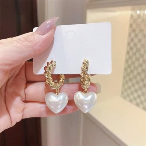 New vintage simple fashion style geometric fashion womens earrings, pearl stud earrings 2020 new jewelry
