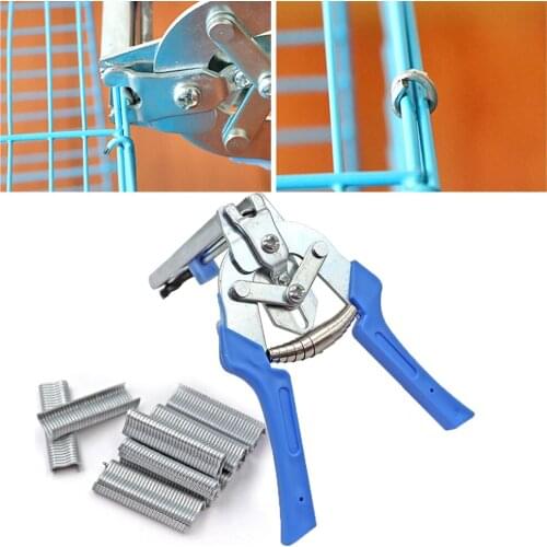 Hog Ring Pliers Tools Type M Nail Poultry Cage Fasten Plier Wire Cage Clamp For Bird Chicken Mesh Cage Wire Fencing Plier Tools