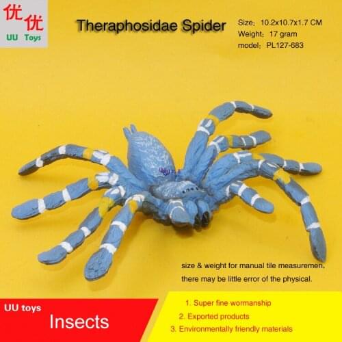 Hot toys blue spider Insects Simulation model Insects Animals kids gift educational props Action Figures