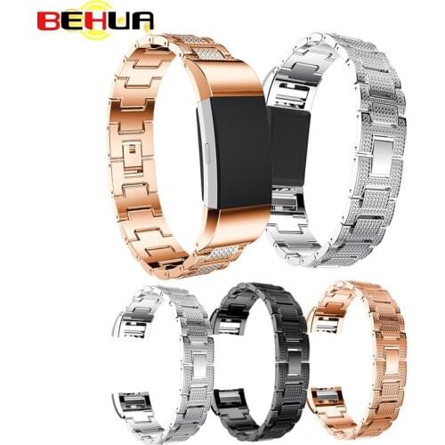 Watchband with Rhinestones design wrist band for fitbit charge 2 band bracelet watch band belt fit for 135-245mm Fashion Straps