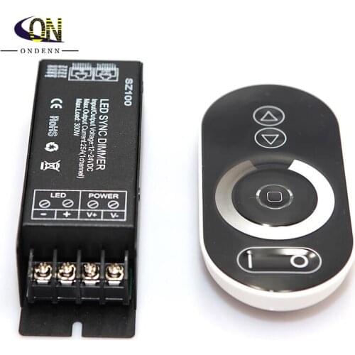 RF Led Touch Dimmer 25A 300W Led SYNC Dimmer SZ100 For led stirp light DC12-24V