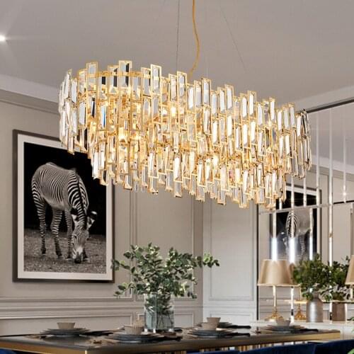 Dining Room Luxury Gold Led Pendant Light Lustre Steel Luminarias Hotel Hanging Lamp Indoor Lihgitng Fixtures Suspend Lamp