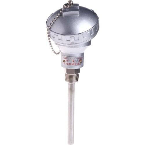 RTD PT100 Temperature Sensor 4\" Probe 1/2\" NPT Thread Thermocouple Terminal Head