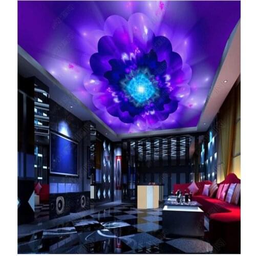 Custom Silk wallpaper Abstract blue colorful spiral radiant Fashion hotel KTV Bedroom Ceiling Zenith Mural Wallpaper For Wall 3D