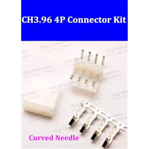 CH3.96 Connector spacing 3.96mm 90 degree male and female connector socket plug terminals pins CH3.96-4PIN 4-Pin