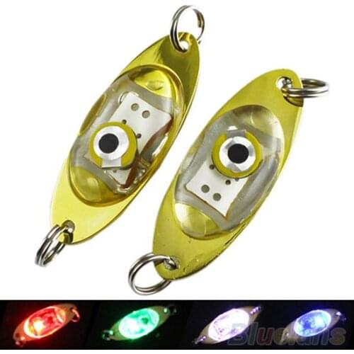 LED Fishing Lures Deep Drop Underwater Eye Shape Fishing Squid Fish Lure Light Flashing Lamp 4colors Fish Lure Lamp