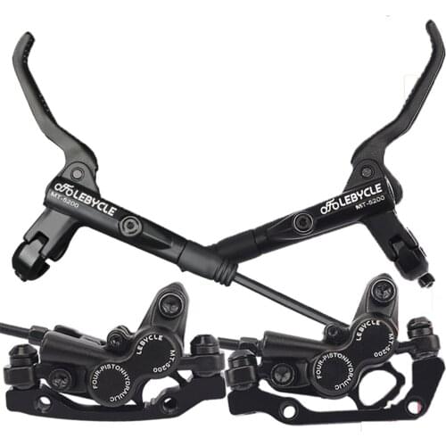 CATAZER MTB Bike Disc Brakes Four-Piston Bicycle Hydraulic Brake Handle Mountain Bike Oil Brake Front 780mm Rear1480mm