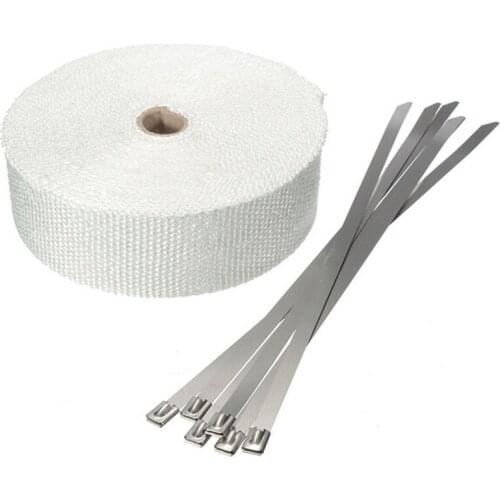 15M Car Exhaust Protection Pipe motorcycle Heat Header Insulation Tape Turbo Wrap Fiberglass car-styling for Honda crv accord