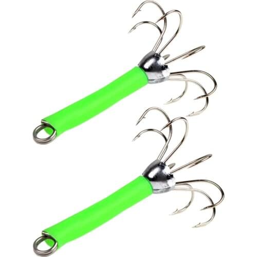 2pcs Sea Fishing Squid Octopus Hook Saltwater Fishing Lure Hard Bait