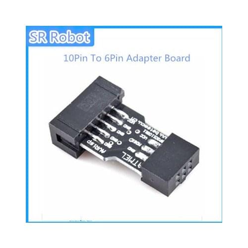 5pcs10Pin To 6Pin Adapter Board For AVRISP MKII USBASP STK500 Standard 10 Pin Turn 6 Pin Converter DIY Electronic Kit