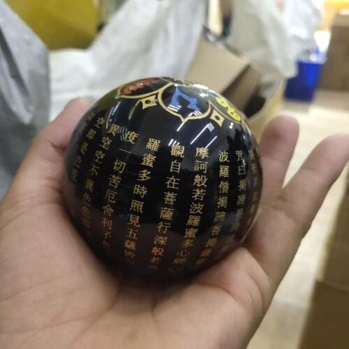 7.5cm Natural Crystal Heal Obsidian Crystal Ball for Fengshui Ball sphere, Meditation, Crystal Healing