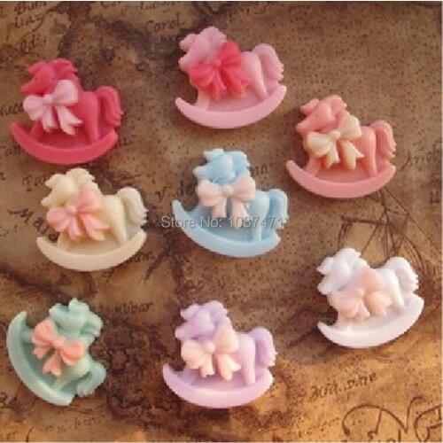 80pcs Carousel Ornament fashion jewelry accessories phone shell diy beauty Handmade art charm Crafts