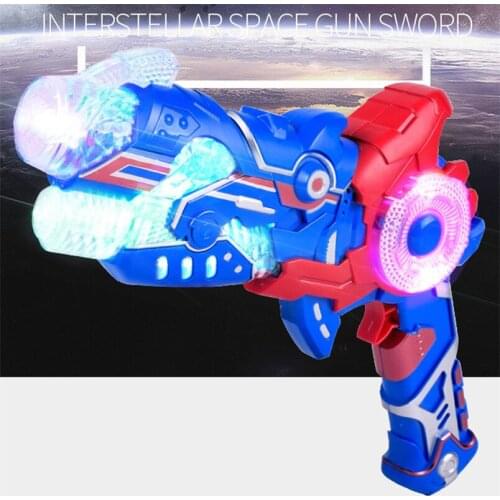 Abbyfrank Electric 2 In 1 Gun And Sword Flashing Sounding Deformation Toys For Children Birthday Gifts Arma De Brinquedo