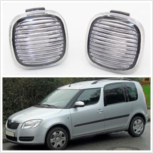 2pcs For Skoda Roomster 2005 2006 2007 2008 2009 2010 Car-Styling Side Marker Turn Signal Light Lamp Repeater