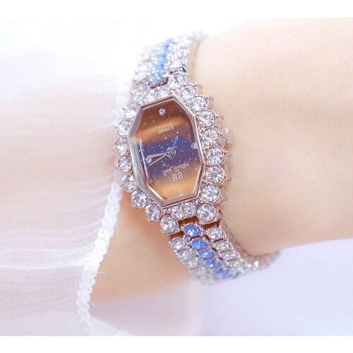 Diamond Silver Womens Watch Dress Ladies Watch Fashion Waterproof Steel Quartz Wrist Watches For Women Gift Relogio Feminino