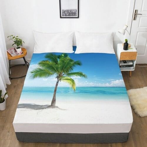 Elastic fitted sheet bed sheet With An Elastic Band 160x200/180/200/150x200 Mattress Cover Bed cover 1pc Big tree