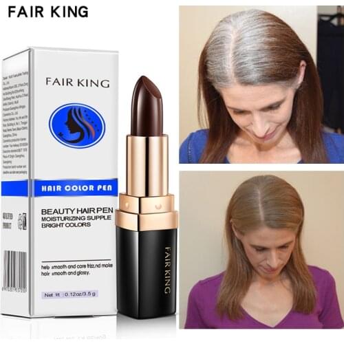FAIR KING Temporary Hairline Hair Dye Cream One-Time Hair dye Instant Brown Root Coverage Hair Color Cream Cover Up White