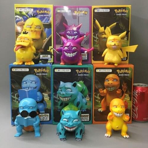 Pokemon Doll GK Pikachu Gengar Psyduck Squirtle Bulbasaur Pocket Monster Action Figure Model Toy Kids Gifts