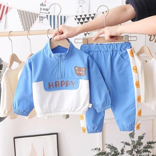LISUNNY Baby Boys Girls Clothing Sets 2021 Spring Cartoon Bear T Shirt Pants Toddler Infant Clothes Children Kids Clothes