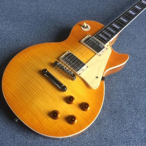 OEM 6-string electric guitar, rosewood fingerboard,chrome-plated hardware, tiger Flame Maple top, free delivery