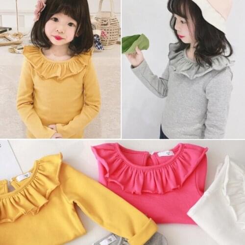 Fall Winter Baby Toddler Girls T Shirt Tops Kids T Shirts Long Sleeve Cotton Girl Shirts Blouse Tees Children Clothes