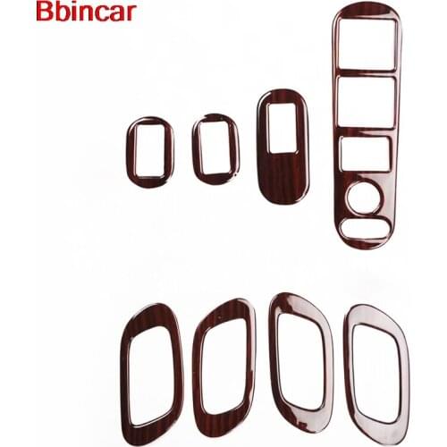 Bbincar ABS Wood Window Switch Panel Inner Door Handle Bowl Cover Trim Interior Accessories For Honda Vezel 2015 2016 2017 LHD