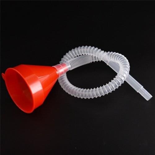 Plastic Vehicle Filling Plastic Funnel Soft Pipe Pour Oil Petrol Diesel Kerosene Tool