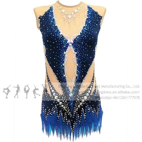 Figure Skating Dress Girls Kids Teens Rhythmic Leotards New Design Ice Skating Dress Leotard Artistic College Costume Multicolor