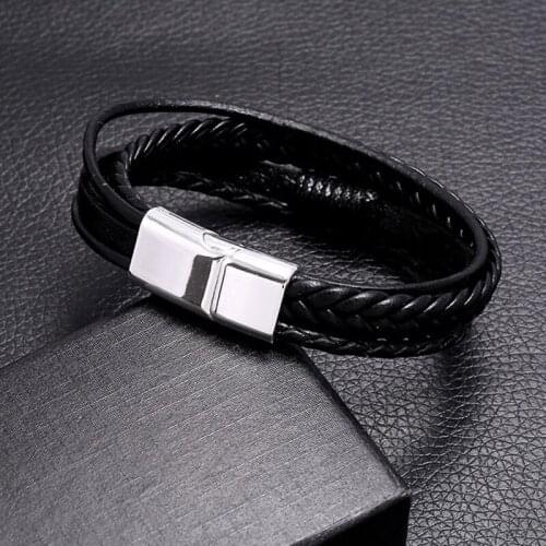 CIBOCIBO Men Bracelet Weave Men Bracelets Leather Bracelets For Men Braided Wristband Punk Brand Designer Pulsera De Los Hombres