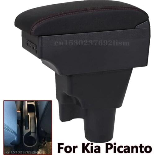 For Kia Picanto Armrest Box Picanto3X-Line Universal Car Central Armrest Storage Box modification accessories USB charging