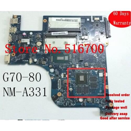 Scheda Madre For Lenovo G70-80 5B20H14157 AILG1 NM-A331 REV:1.0 Laptop motherboard 100% tested before shipping