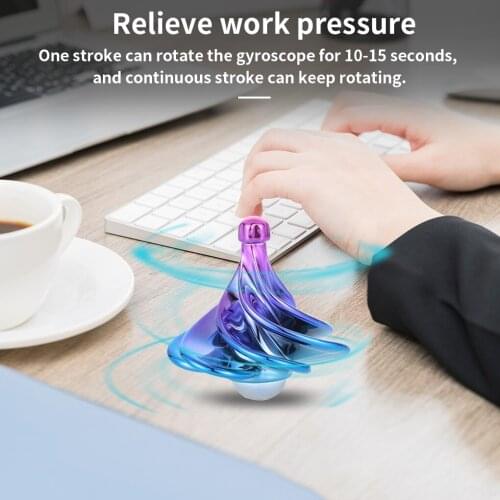 New Child Pneumatic Pneumatic Gyro Fidget Spinner Fidget Spinner Colorful Wind Blowing Spinner Ring Kinetic Sculpture Figet