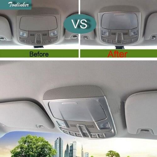 Tonlinker 2 PCS DIY Car styling NEW ABS Matt The Read Light Decorative Cover Case Stickers For Ford MENDEO 2013 Accessories