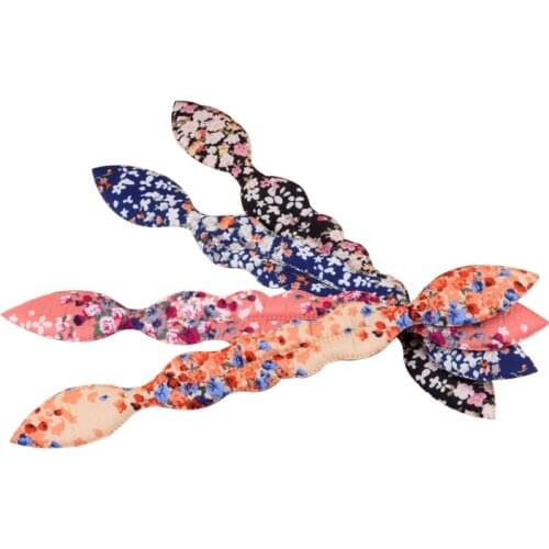 Furling Girl 1PC Floral Dots Lips Style Rabbit Ears Magic Sponge Hair Styling Bun Maker Twist Curler Tool Hair Accessory