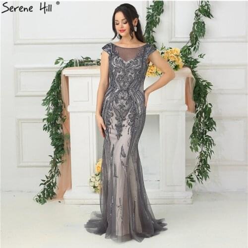 Sexy Sheer Cap Sleeves Mermaid Evening Dresses 2020 New Fashion Dubai Long Robe De Soiree Prom Dress Party Vestidos BLA6679