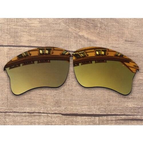 Vonxyz Bronze Mirror Polarized Replacement Lenses for-Oakley Flak Jacket XLJ Frame